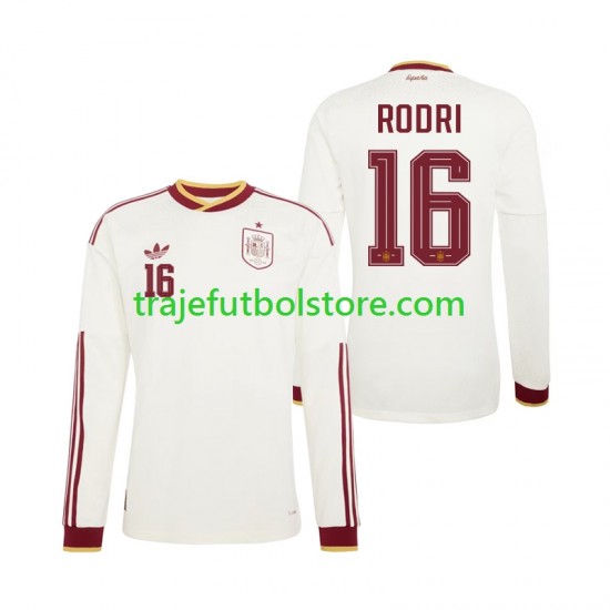 Camiseta 2ª España Rodri 16 Hombre Copa Mundial 2026 ML