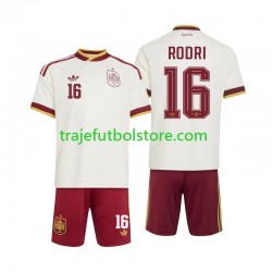 Camiseta 2ª España Rodri 16 Niño Copa Mundial 2026 Manga Corta Camiseta 2ª España Rodri 16 Niño Copa Mundial 2026 Manga Corta