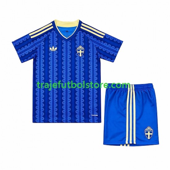 Camiseta 2ª Suecia Niño Copa Mundial 2026 Manga Corta