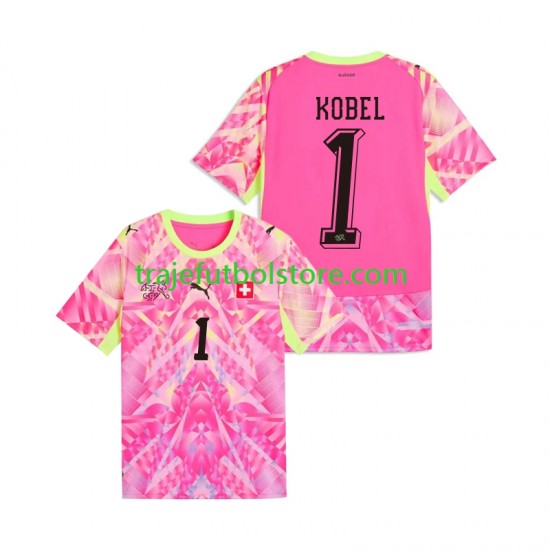Camiseta 2ª Suiza Gregor Kobel 1 Portero Hombre Copa Mundial 2026 Manga Corta