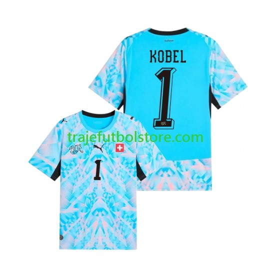Camiseta 1ª Suiza Gregor Kobel 1 Portero Hombre Copa Mundial 2026 Manga Corta