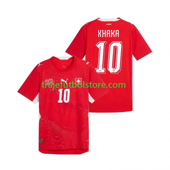 Camiseta 1ª Suiza Granit Xhaka 10 Hombre Copa Mundial 2026 Manga Corta