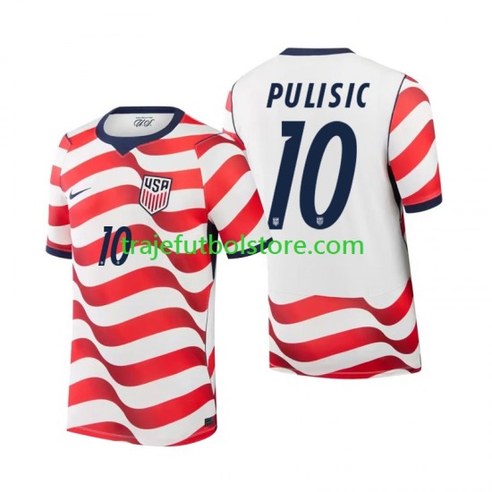 Camiseta 1ª Estados Unidos Christian Pulisic 10 Hombre Copa Mundial 2026 Manga Corta