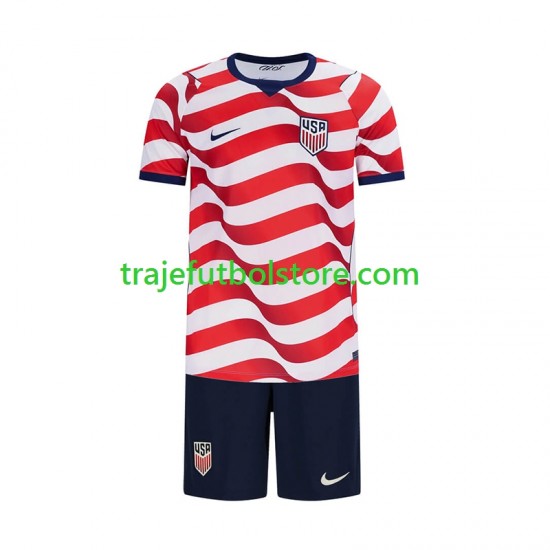 Camiseta 1ª Estados Unidos Niño Copa Mundial 2026 Manga Corta