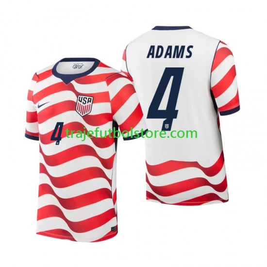 Camiseta 1ª Estados Unidos Tyler Adams 4 Hombre Copa Mundial 2026 Manga Corta