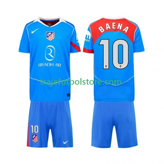 Camiseta 3ª Atlético Madrid Alex Baena 10 Niño 2025-2026 Manga Corta