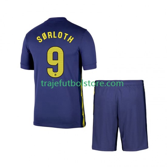 Camiseta 2ª Atlético Madrid Alexander Sorloth 9 Niño 2025-2026 Manga Corta
