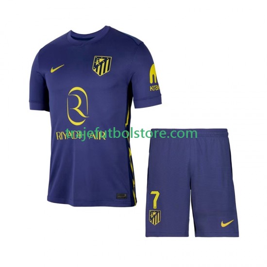 Camiseta 2ª Atlético Madrid Antoine Griezmann 7 Niño 2025-2026 Manga Corta