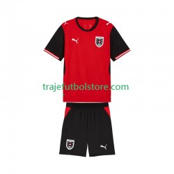 Camiseta 1ª Austria Niño Copa Mundial 2026 Manga Corta