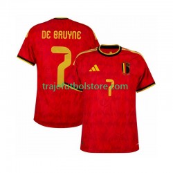 Camiseta 1ª Bélgica de bruyne 7 Hombre Copa Mundial 2026 Manga Corta