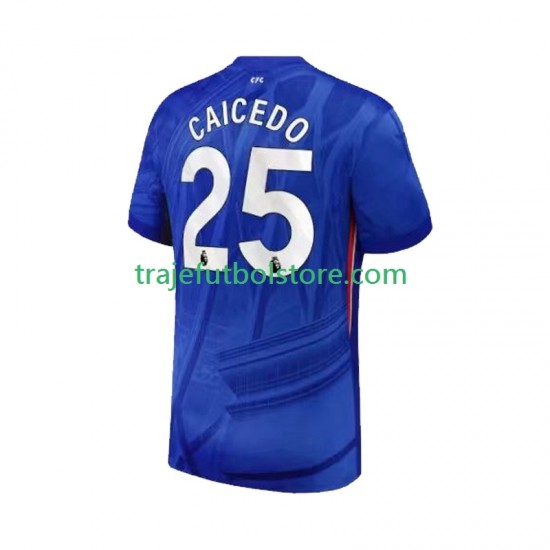 Camiseta 1ª Chelsea Moises Caicedo 25 Hombre 2025-2026 Manga Corta