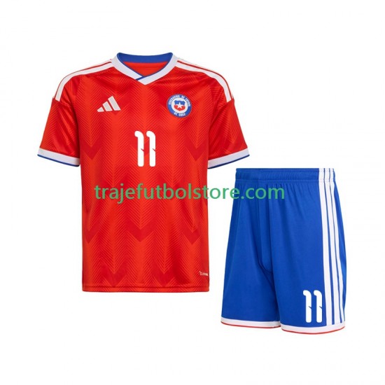 Camiseta 1ª Chile Lucas Cepeda 11 Niño 2026 Manga Corta