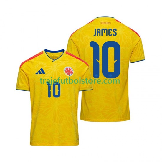 Camiseta 1ª Colombia James Rodriguez 10 Hombre Copa Mundial 2026 Manga Corta
