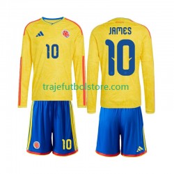 Camiseta 1ª Colombia James Rodriguez 10 Niño Copa Mundial 2026 ML