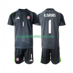 Camiseta 2ª Costa Rica Keylor Navas 1 Portero Niño 2025 Manga Corta