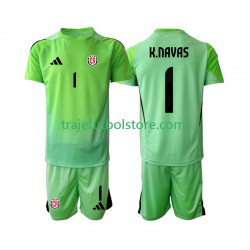 Camiseta 1ª Costa Rica Keylor Navas 1 Portero Niño 2025 Manga Corta