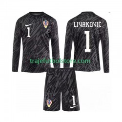Camiseta 3ª Croacia DOMINIK LIVAKOVIC 1 Portero Niño 2024 ML