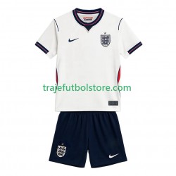 Camiseta 1ª Inglaterra Niño Copa Mundial 2026 Manga Corta
