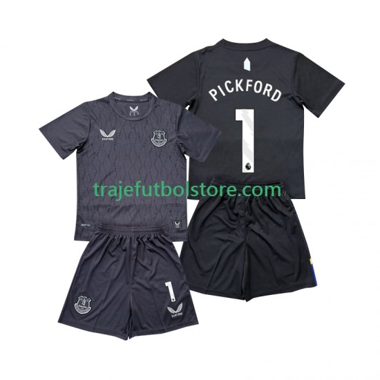 Camiseta 2ª Everton Pickford 1 Portero Niño 2025-2026 Manga Corta