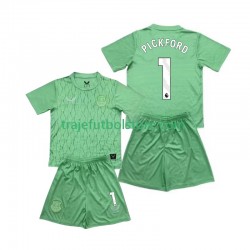 Camiseta 1ª Everton Pickford 1 Portero Niño 2025-2026 Manga Corta