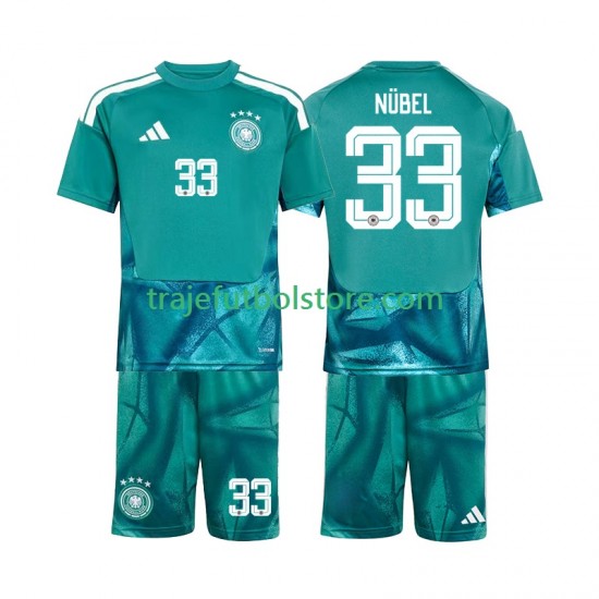 Camiseta 1ª Alemania Alexander Nubel 33 Portero Niño Copa Mundial 2026 Manga Corta
