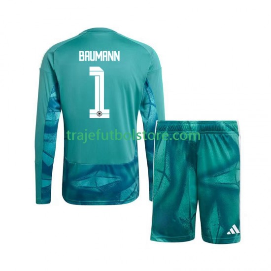 Camiseta 1ª Alemania Oliver Baumann 1 Portero Niño Copa Mundial 2026 ML
