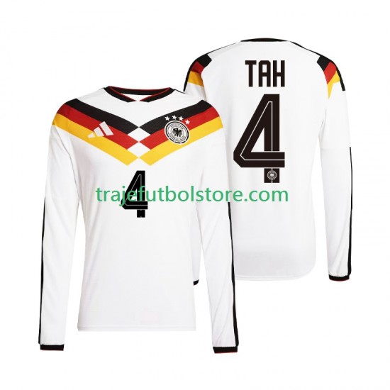 Camiseta 1ª Alemania Jonathan Tah 4 Hombre Copa Mundial 2026 ML