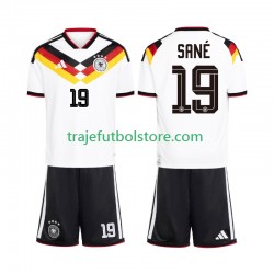 Camiseta 1ª Alemania Leroy Sane 19 Niño Copa Mundial 2026 Manga Corta