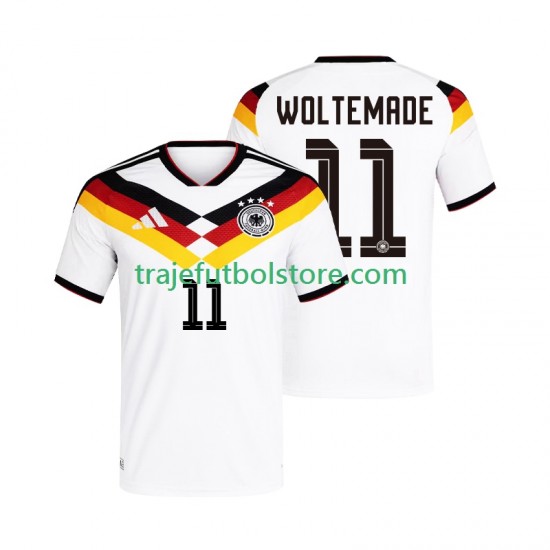 Camiseta 1ª Alemania Woltemade 11 Hombre Copa Mundial 2026 Manga Corta