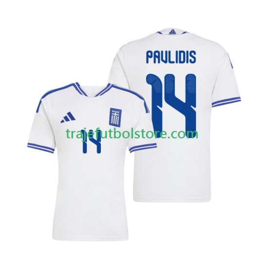 Camiseta 1ª Grecia Vangelis Pavlidis 14 Hombre 2026 Manga Corta