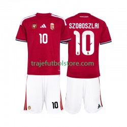 Camiseta 1ª Hungría Szoboszlai 10 Niño Copa Mundial 2026 Manga Corta