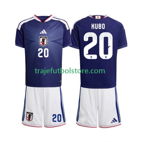 Camiseta 1ª Japón Kubo 20 Niño Copa Mundial 2026 Manga Corta