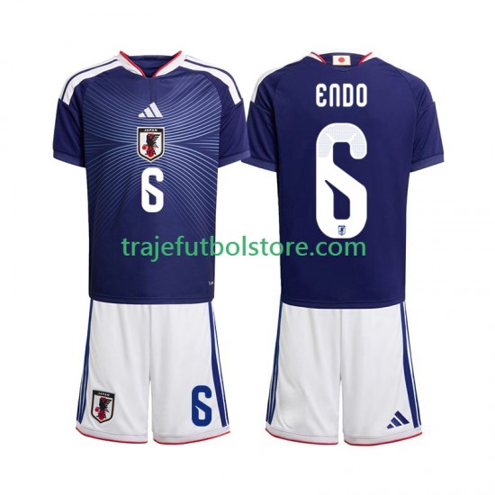 Camiseta 1ª Japón Wataru Endo 6 Niño Copa Mundial 2026 Manga Corta