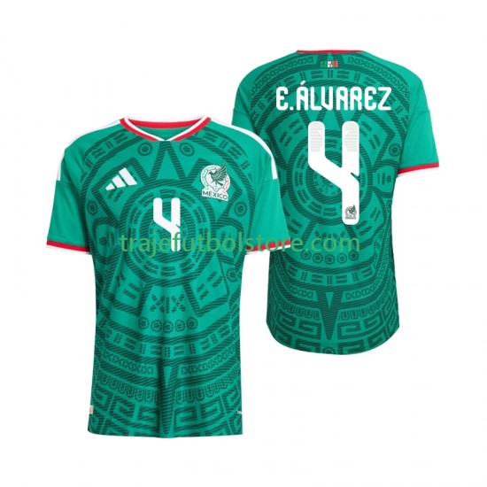 Camiseta 1ª México Edson Alvarez 4 Hombre Copa Mundial 2026 Manga Corta