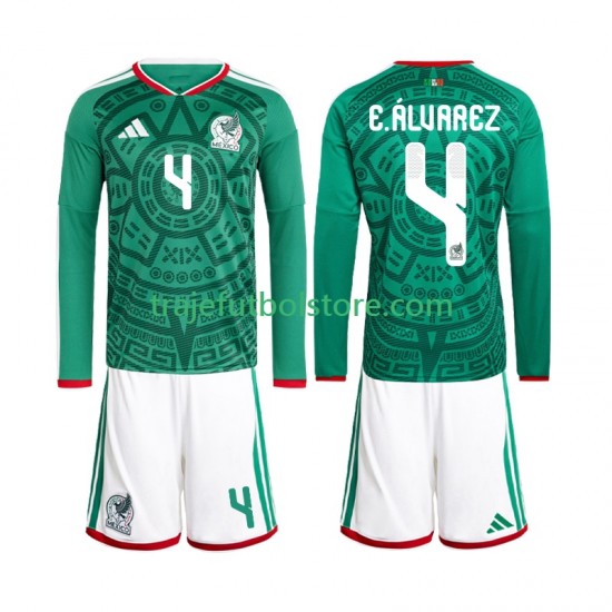 Camiseta 1ª México Edson Alvarez 4 Niño Copa Mundial 2026 ML
