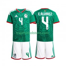 Camiseta 1ª México Edson Alvarez 4 Niño Copa Mundial 2026 Manga Corta