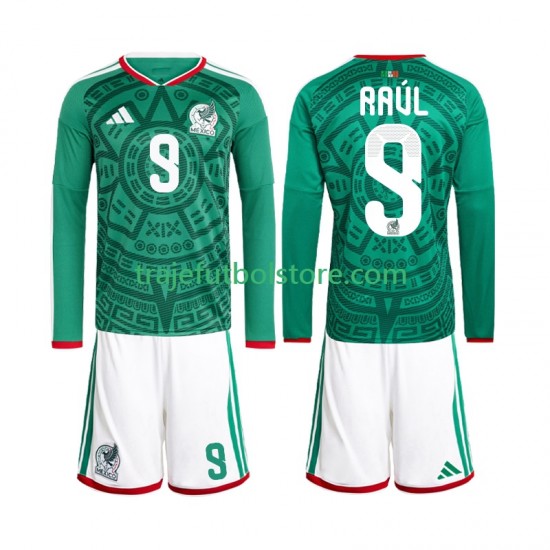 Camiseta 1ª México Raul Jimenez 9 Niño Copa Mundial 2026 ML