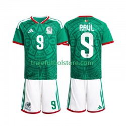 Camiseta 1ª México Raul Jimenez 9 Niño Copa Mundial 2026 Manga Corta