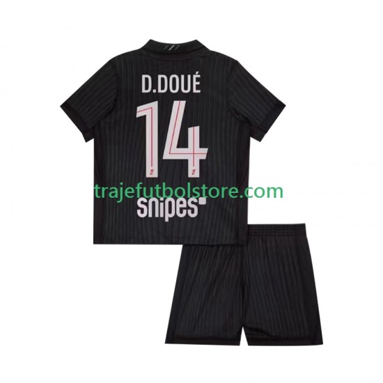 Camiseta 4ª Paris Saint-Germain Desire Doue 14 Niño 2025-2026 Manga Corta