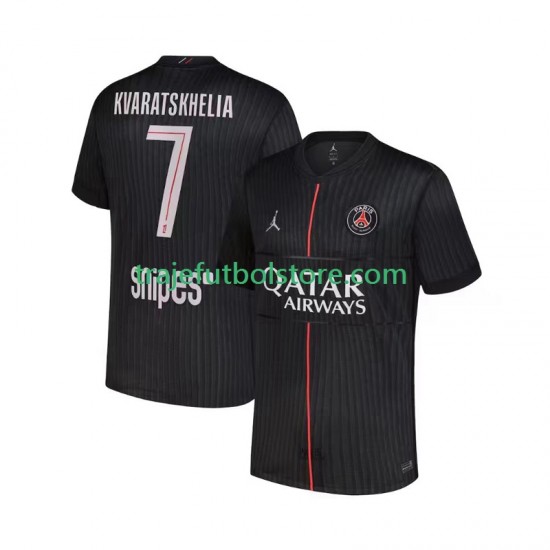 Camiseta 4ª Paris Saint-Germain Khvicha Kvaratskhelia 7 Hombre 2025-2026 Manga Corta
