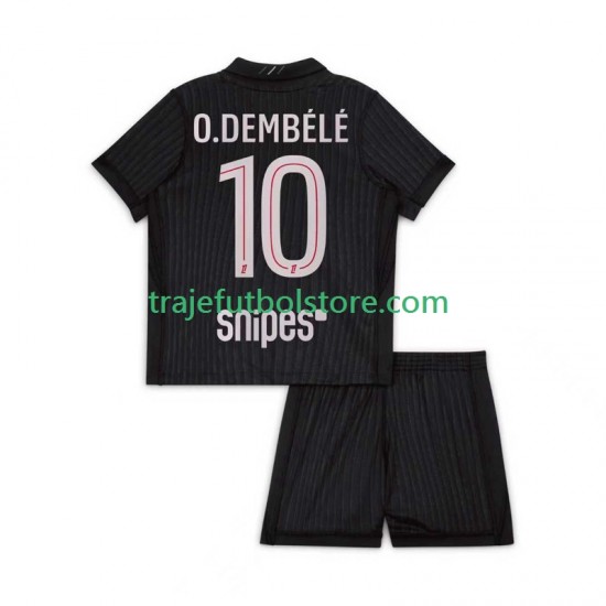 Camiseta 4ª Paris Saint-Germain Ousmane Dembele 10 Niño 2025-2026 Manga Corta