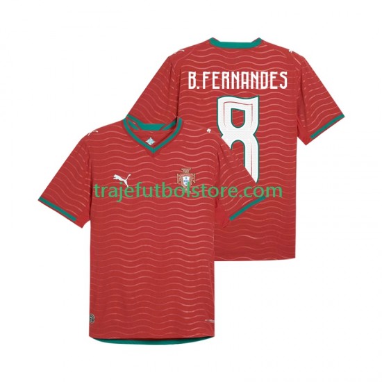 Camiseta 1ª Portugal Bruno Fernandes 8 Hombre Copa Mundial 2026 Manga Corta