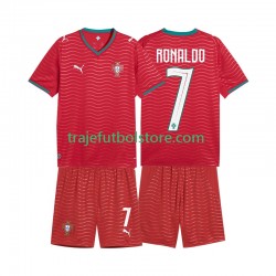Camiseta 1ª Portugal Cristiano Ronaldo 7 Niño Copa Mundial 2026 Manga Corta