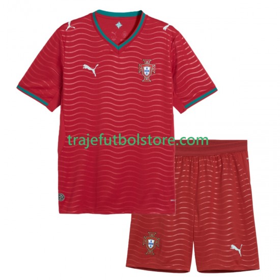 Camiseta 1ª Portugal Niño Copa Mundial 2026 Manga Corta
