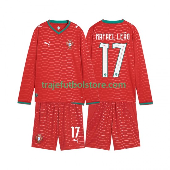 Camiseta 1ª Portugal Rafael Leao 17 Niño Copa Mundial 2026 ML