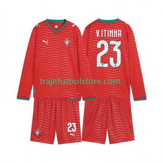 Camiseta 1ª Portugal Vitinha 23 Niño Copa Mundial 2026 ML