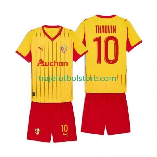 Camiseta 1ª RC Lens Florian Thauvin 10 Niño 2025-2026 Manga Corta