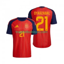 Camiseta 1ª España Mikel Oyarzabal 21 Hombre Copa Mundial 2026 Manga Corta