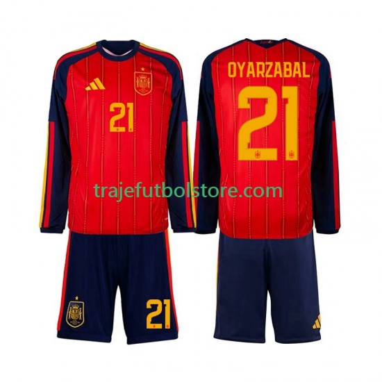 Camiseta 1ª España Mikel Oyarzabal 21 Niño Copa Mundial 2026 ML