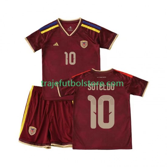 Camiseta 1ª Venezuela Yeferson Soteldo 10 Niño 2026 Manga Corta
